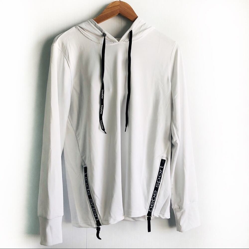 NEW! Bebe Sport hooded sweatshirt front zippers